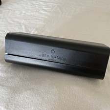 Black Jeff Banks Glasses Case Hard Plastic Magnetic Phone stand & cloth