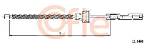 Handbrake cable left - handbrake, rear