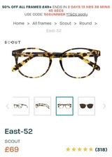 Scout East-52  Full Rim C5236 Eyeglasses Round Glasses Frames Men's Ladies 