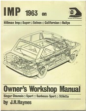 HILLMAN IMP SUNBEAM STILETTO SINGER CHAMOIS 1963-71 OWNERS WORKSHOP MANUAL *VGC*