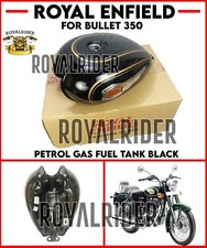 Fits Royal Enfield - PETROL GAS FUEL TANK, Black For BULLET 350
