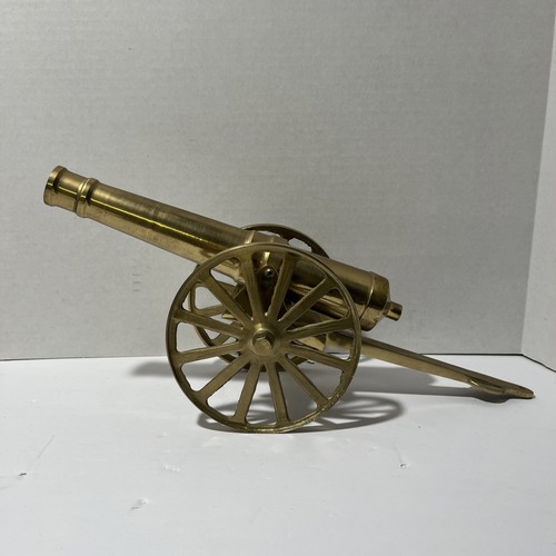 Brass cannon vintage signal - vintage,