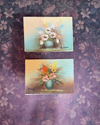 Vintage floral mini oil - mini,