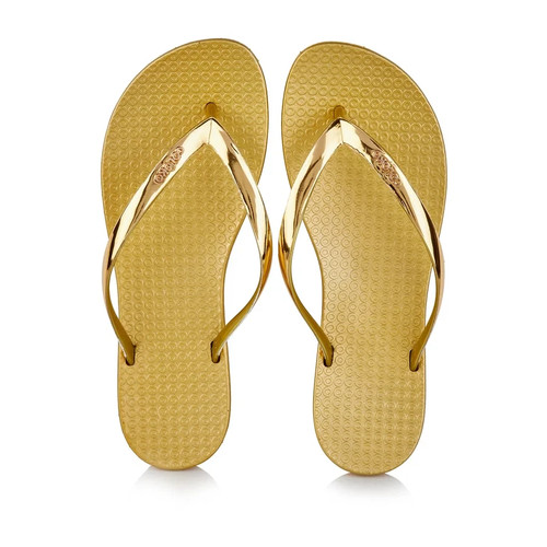 Coloko new ladies gold sandals - new,