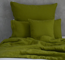 Linen Bedding, Green, SET