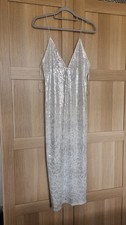 Bnwt Zara White Silver Sequin