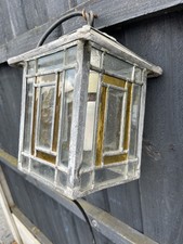 1 Classic Stained glass leaded lantern indoor outdoor wall light handmade Derby