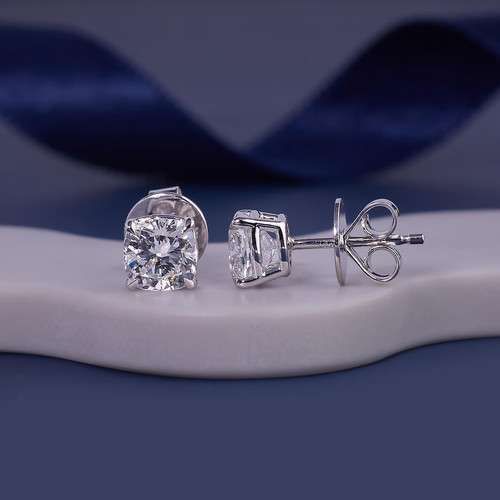 Diamond solitaire studs - diamond,