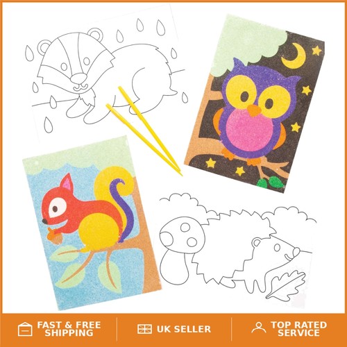 Woodland animal sand art set - art,