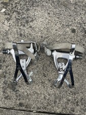 VINTAGE CAMPAGNOLO AERO PEDALS WITH ORIGINAL CAGE AND STRAPS.