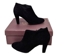 CARVELA Womens Ross Black Suede Zip Up Heel Ankle Boots Ladies EU 38 UK 5 A