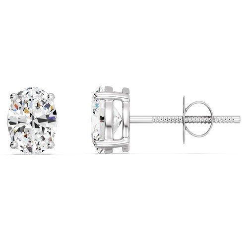 Platinum earrings moissanite - platinum,