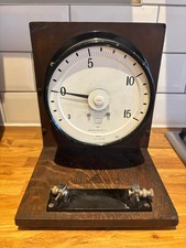Vintage Ammeter (DC current) Amps Meter by Griffin & George Wood mounted