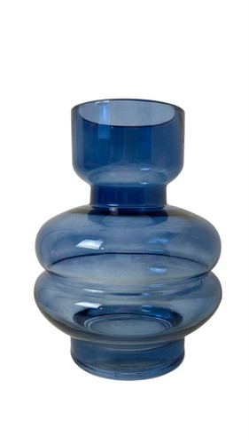 Habitat blue glass vase - habitat,