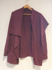 All Saints Womens Open Drape Jacket Size Medium Soft Jersey Cardigan