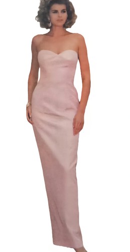 1980s sweetheart strapless - 1980s,