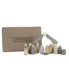 East of India Miniature Wooden Nativity Keepsake Set - Christmas Gift Idea