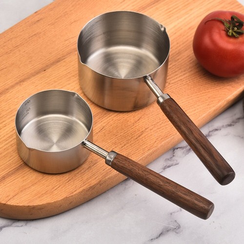 Wooden handle milk pan - wooden,