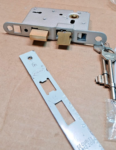 Mortice sashlock 65mm matt - sashlock,