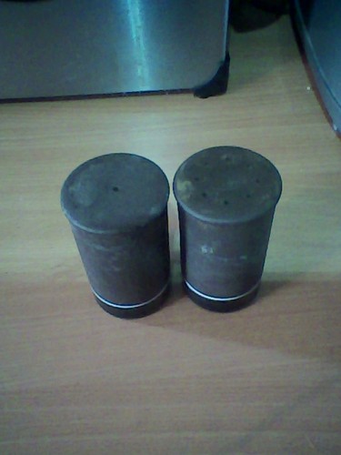 Salt and pepper pots - and, cruet