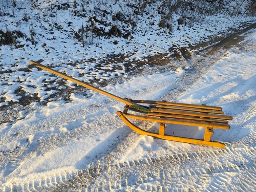 Adult wooden sled bob - sled,