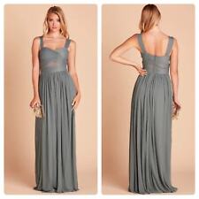 Birdy Grey Elsye Sleeveless Pleated Cut Out Mesh Bridesmaid Dress in Sea Glass