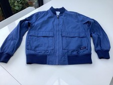 Classic Ben Sherman blue bomber jacker size M zip fasten pockets hood condition