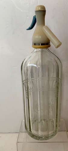 Vintage etched glass soda - vintage,