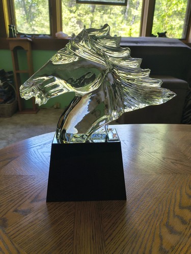 Large crystal horse head - large,