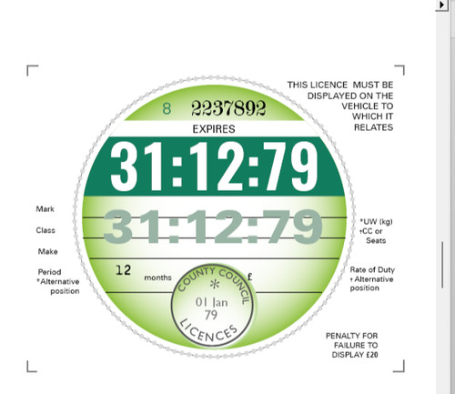December 1979 replica tax - ,