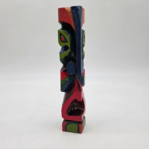 Hand carved painted wooden - painted,