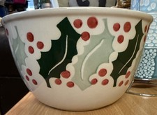 Emma Bridgewater BIG HOLLY Pudding Basin BOWL Christmas 21 years 2006