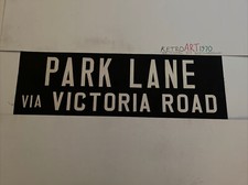 Darlington 1964 Bus Blind 34”- Park Lane Via Victoria Road