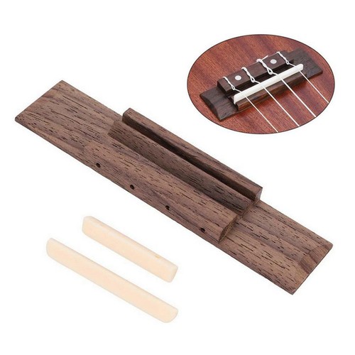 Rosewood ukulele bridge - ukulele, set