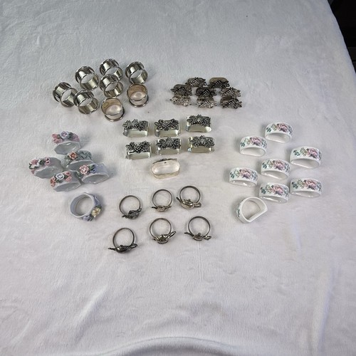 Vintage napkin rings mixed lot - napkin,