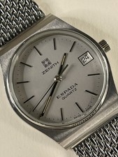 ZENITH Espada Vintage 1970’s Men’s Quartz Silver Date Dress Watch - 01-0030.425