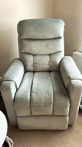 Grey upholstered reclining - grey,