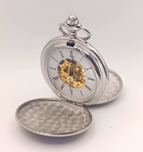 138 silver tone full - full, skeleton