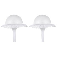  2 Sets Dry Foam Bouquet Holder Hemisphere Collar Bridal Bride
