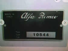 Alfa Romeo Plate Nameplate S98