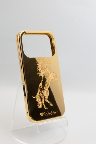 24k gold horse - gold, artistic