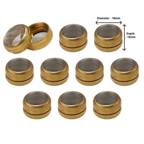 10x small brass steel - small, mesh