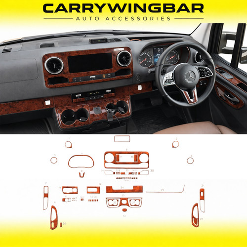 Mahogany look dash trim - dash, kit