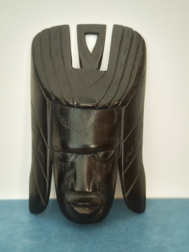Wood carved african mask - carved,