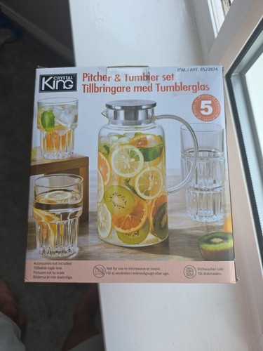 King crystal pitcher - king,