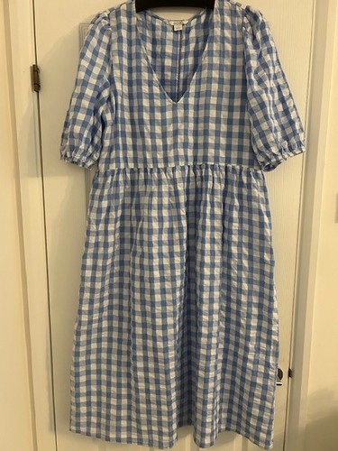 Monki blue gingham relaxed - blue,