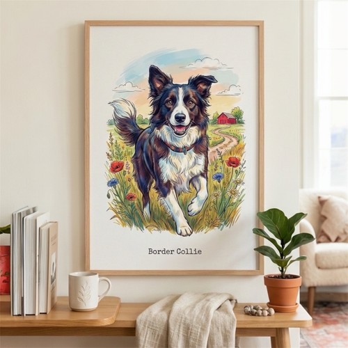 Vibrant border collie - border,