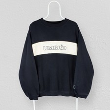 Vintage Umbro Sweatshirt Navy Blue Embroidered Spell Out Mens Large