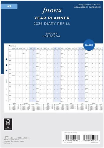 Filofax 2026 size - filofax, a5