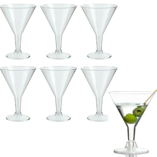 Plastic martini glasses clear - glasses,